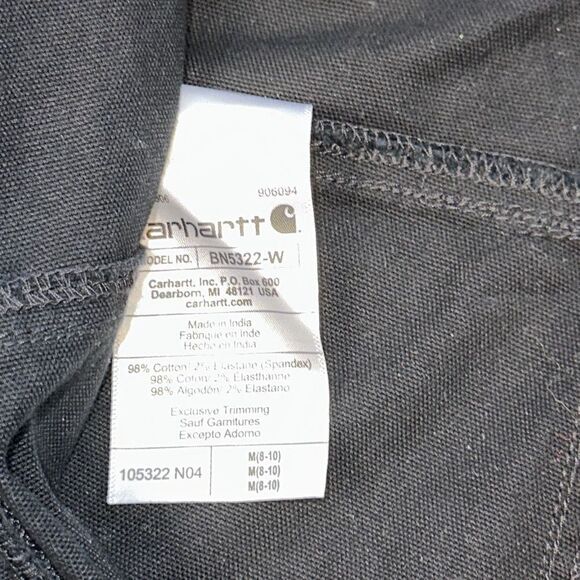 NWT Carhartt women’s Rugged-Flex Relaxed Fit Canvas Coverall sz M 8-10 BN5322-W - Picture 7 of 7